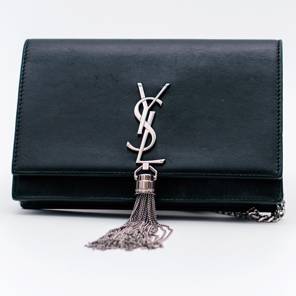 💎✨Authentic✨💎 Saint Laurent chain wallet in black with tassel - Picture 2 of 6